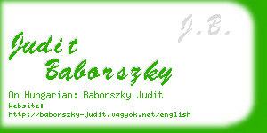 judit baborszky business card